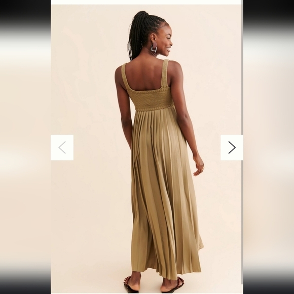 Anthropologie Mare Mare Pleated Maxi Twofer Dress Medium - Picture 11 of 11
